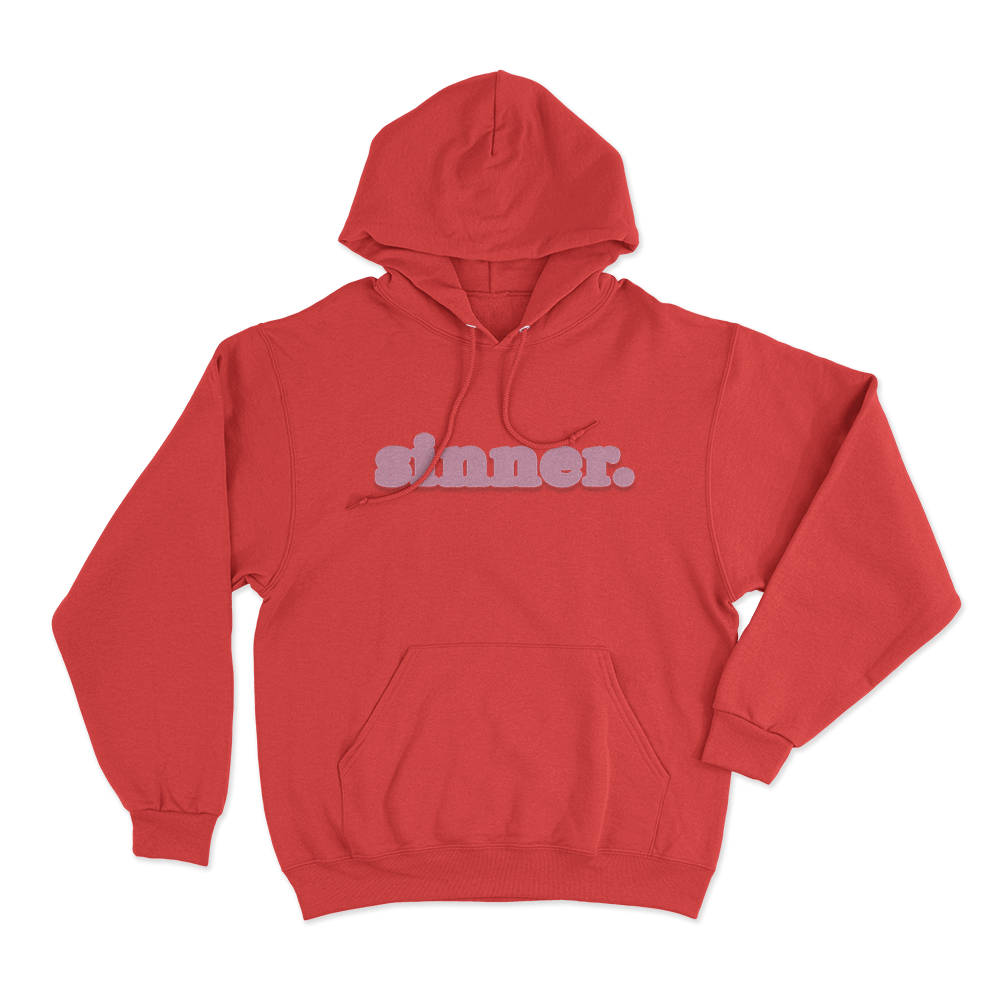 Sinner. Unisex Hoodie Red Sinner. Unisex Hoodie Red